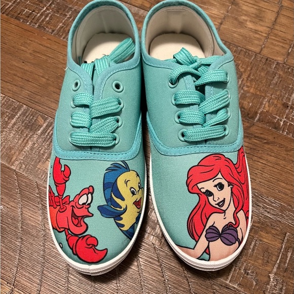 Hot Topic Disney The Little Mermaid Blue Sneakers NWOT - Picture 1 of 8